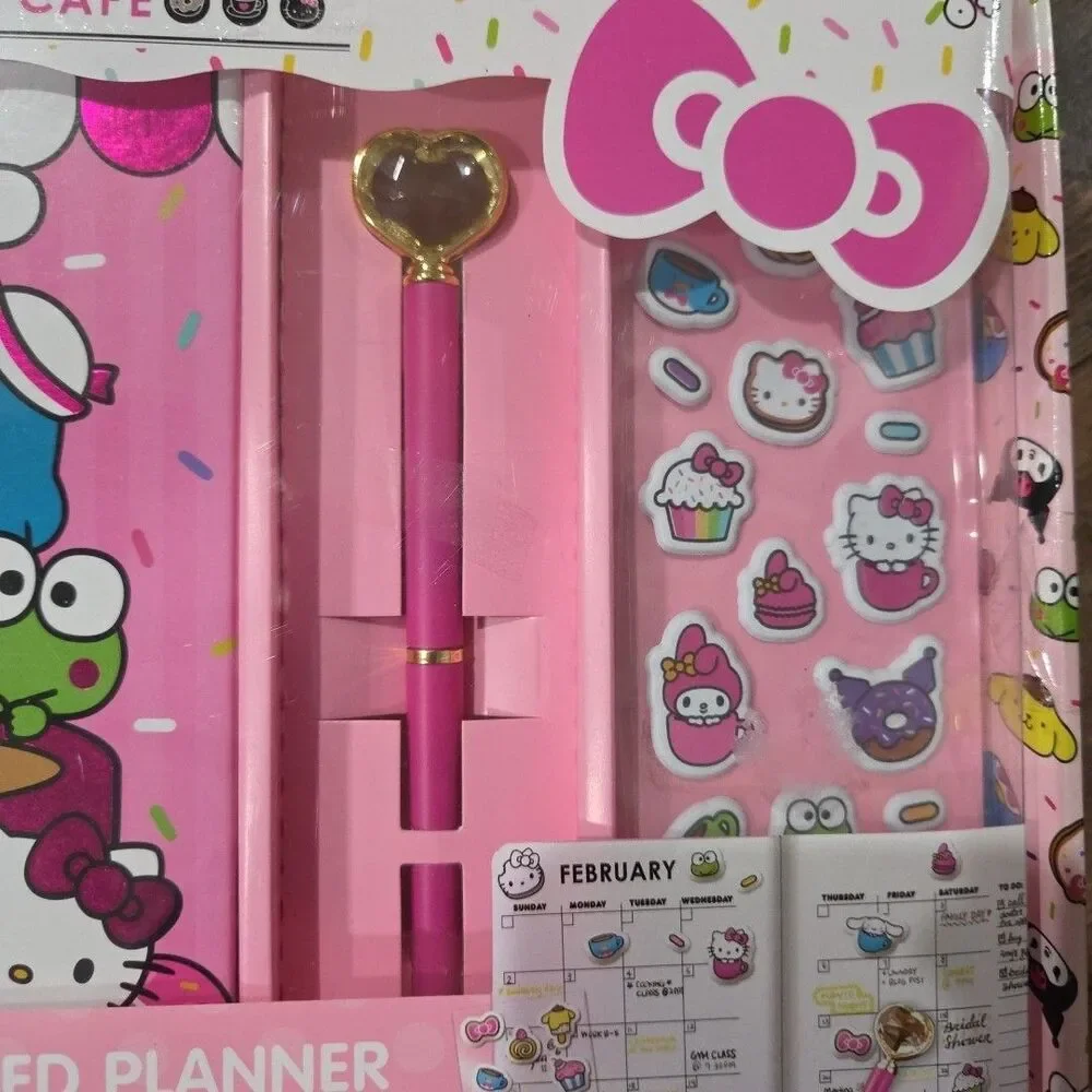 Sanrio Hello Kitty + Friends Personalized Planner Set w/Pen + Stickers New B18